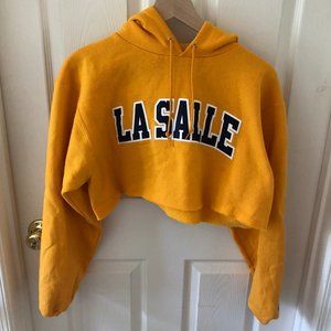 La Salle University cropped hoodie